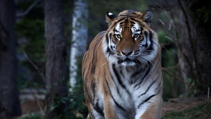Fototapeta premium Great tiger male in the nature habitat wallpaper