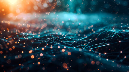 Obraz premium background connected line for internet or networking