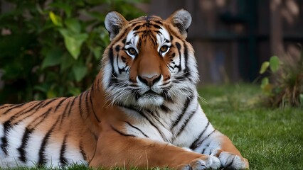 Fototapeta premium Great tiger male in the nature habitat wallpaper