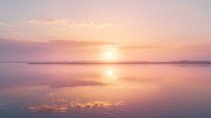 Obraz premium Sunrise over the river as the sky turns image