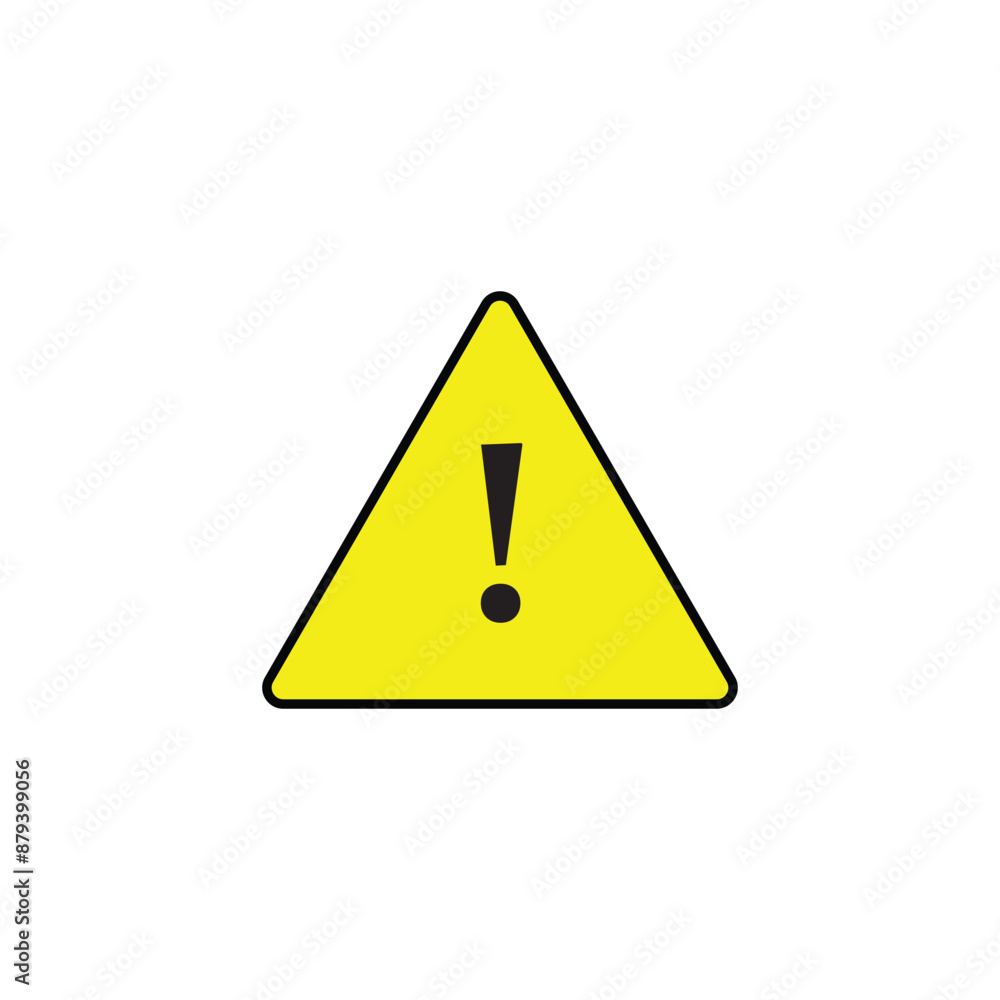 Poster warning danger triangle icon in flat, line set isolated on white background hazardous vector apps an