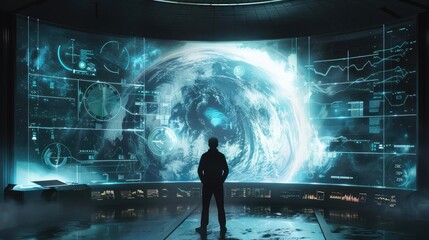 Advanced weather prediction system with detailed digital maps, showcasing innovations in meteorology