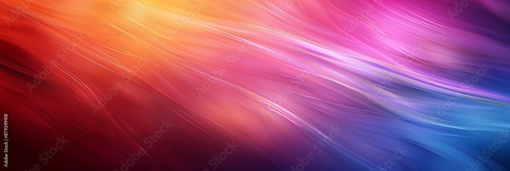 Poster a vibrant abstract gradient with dynamic color blends of pink, blue, and yellow creating a flowing e