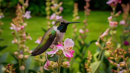 Naklejka premium Hummingbird wallpaper