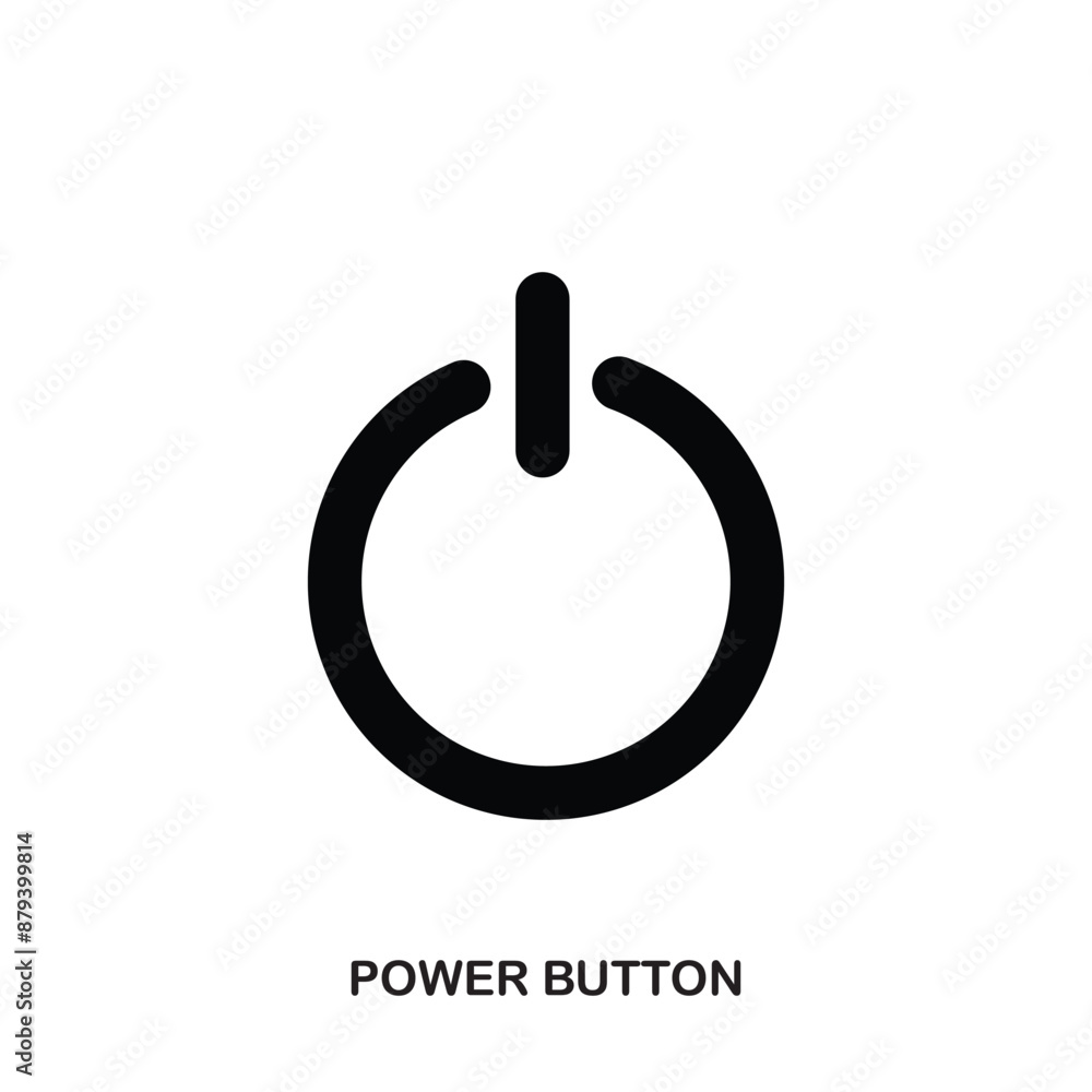 Poster power button symbol icon vector illustration. power button icon. simple icon for web or app design. 