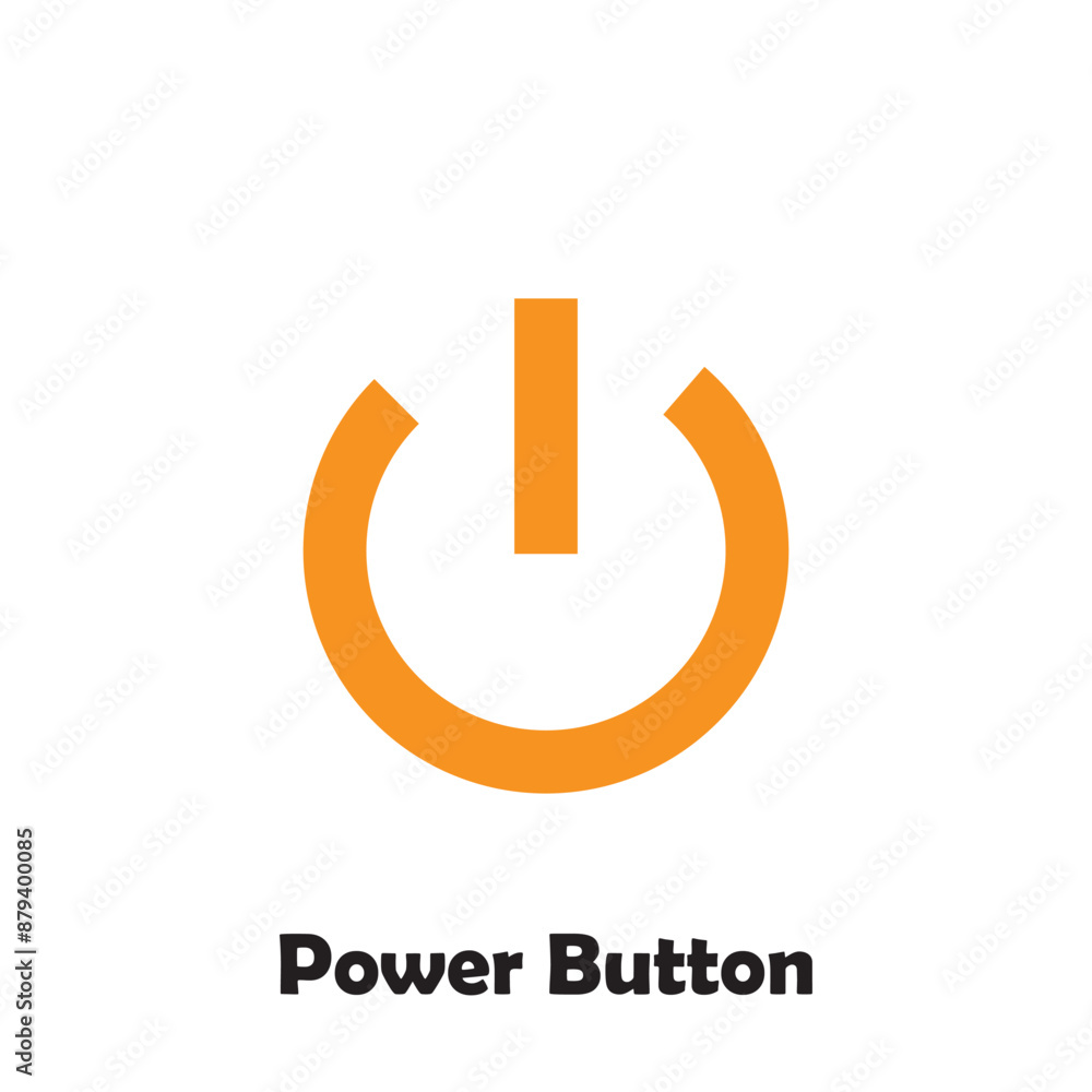 Aufkleber orange power button icons isolated on white background. modern and editable power button icon. power