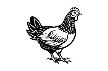 hen and chicken, chicken vector,  icon vector illustration, chicken  silhouette of a chicken isolated on a white background,  eps,  png,  svg,  vector 