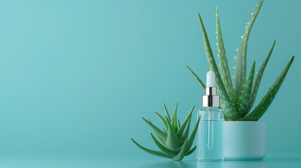 aloe vera in a glass jar