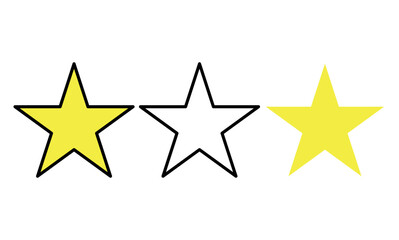 Star vector flat icons for websites and graphic resources.