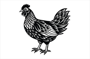 hen and chicken, chicken vector,  icon vector illustration, chicken  silhouette of a chicken isolated on a white background,  eps,  png,  svg,  vector 