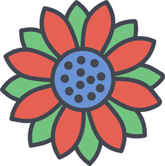 Sunflower Vector Icon