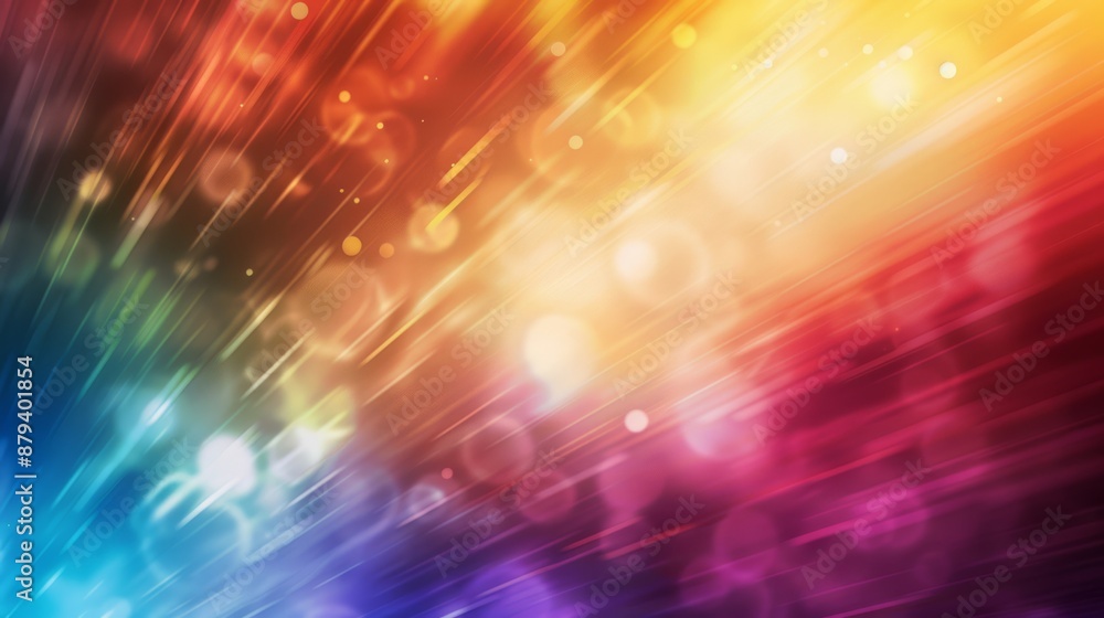 Aufkleber A vibrant abstract background featuring colorful light trails and a bokeh effect in a dynamic composition.