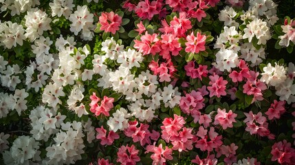 Naklejka premium A carpet of flowers of white and pink picture