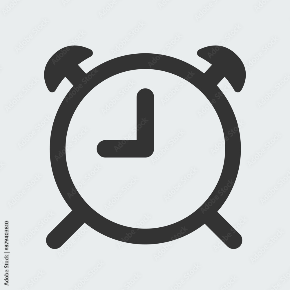 Poster alarm clock line icon. easy editable vector design.