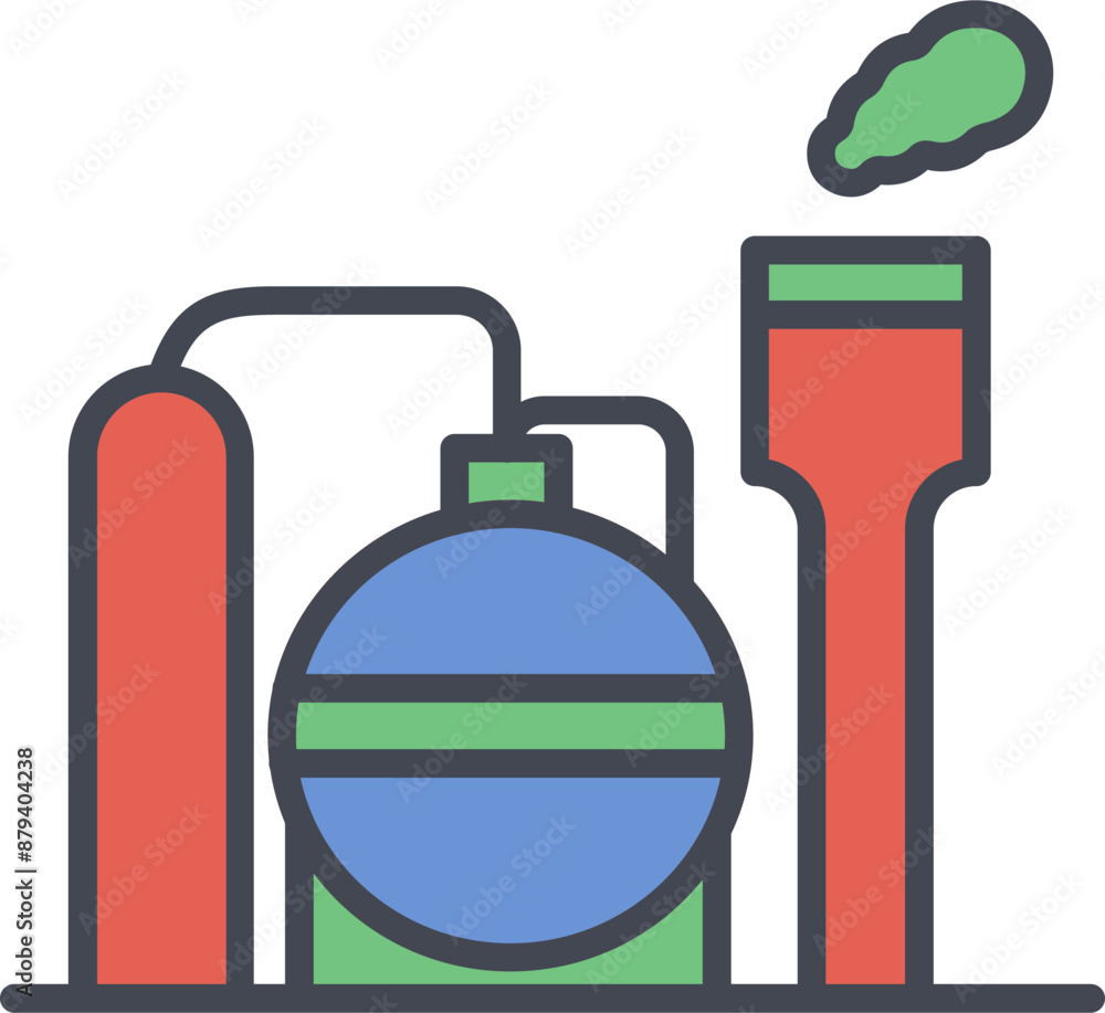 Wall mural refinery vector icon