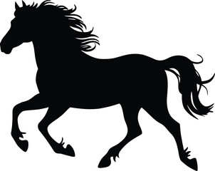 Horse silhouette Vector Illustration Of A Cute Horse set Silhouette
