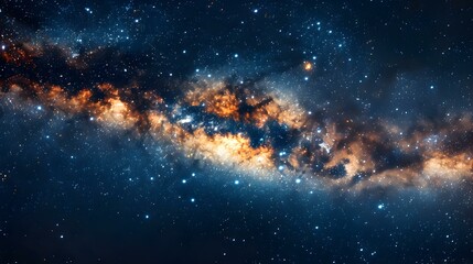 Fototapeta premium The milky way clearly visible in the dark image