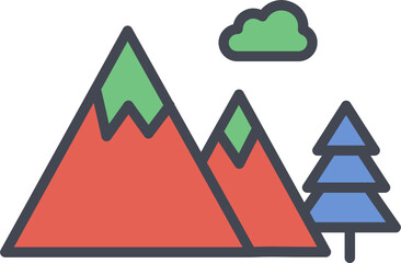 Mountain Vector Icon