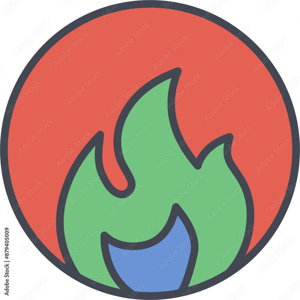 Wall mural fire vector icon