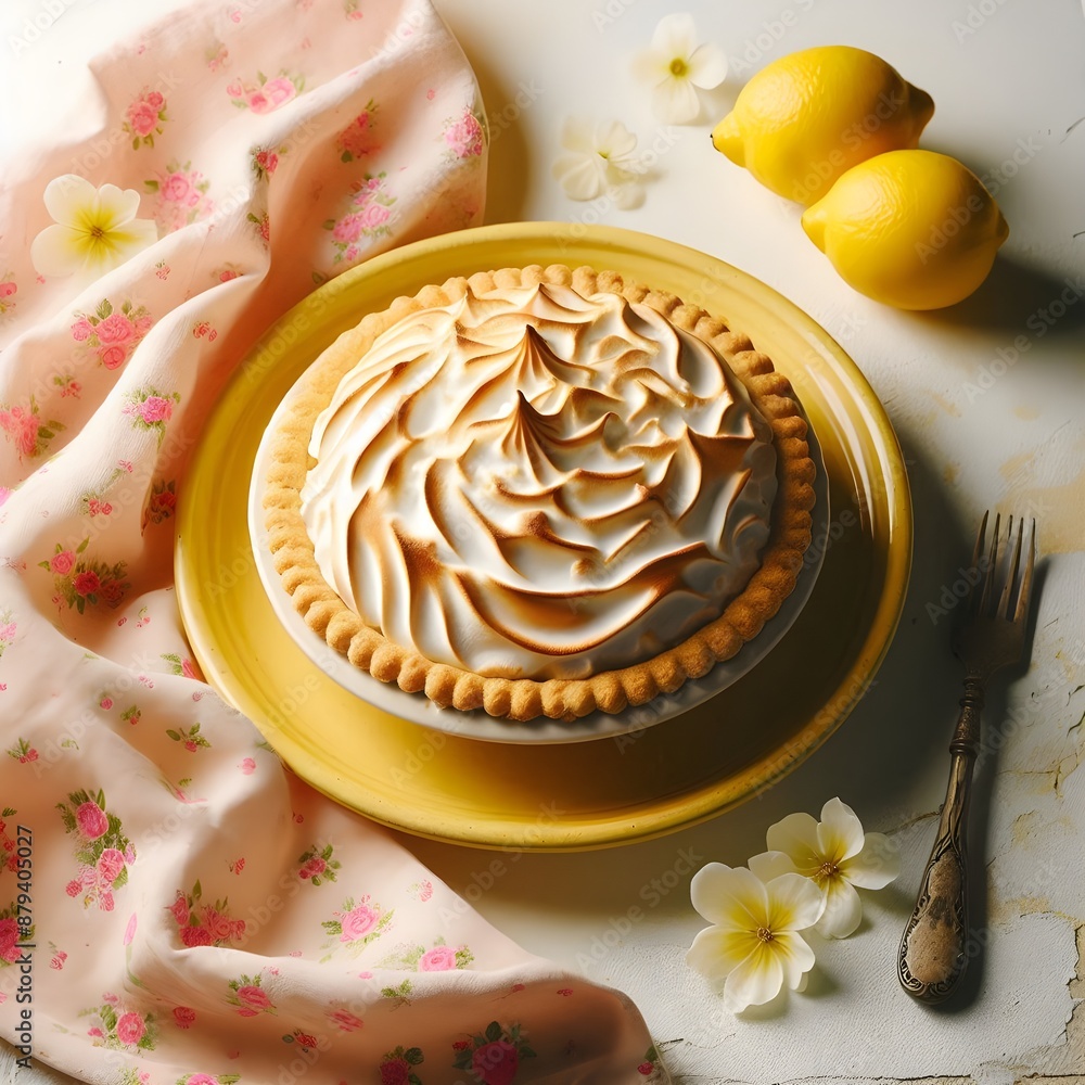 Wall mural lemon meringue pie