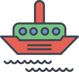 Steamship Vector Icon