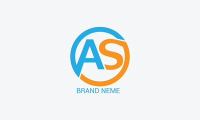 AS letter logo design