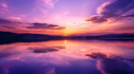 Obraz premium The purple and orange hues of the sunset image