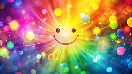 Vibrant colorful background with subtle gradient and soft focus, evoking joy and happiness, perfect for optimistic and uplifting compositions.