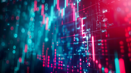 Obraz premium background digital wave, bars of chart colorful for trading