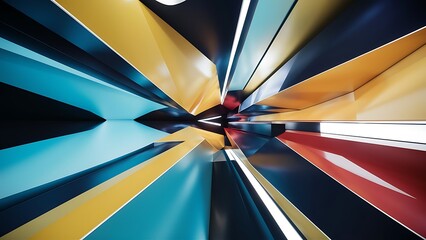 modern geometric mural wallpaper