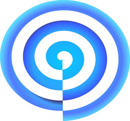 Blue gradient spiral vector