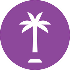 Date palm glyph circle icon