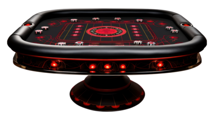 PNG Casino gambling table black.