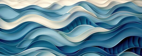 Fototapeta premium A soothing pattern of overlapping circles and waves, reminiscent of ripples in water