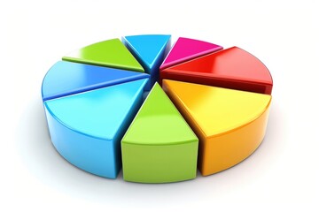 Obraz premium Market Share: Pareto Principle Graph Showing 80-20 Distribution in Market Share