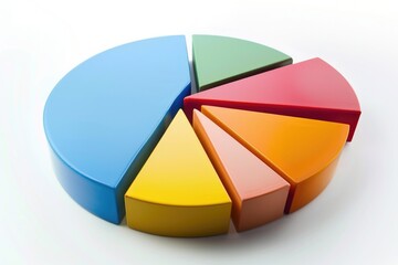Obraz premium Market Share Analysis: Pareto Principle in Market Distribution
