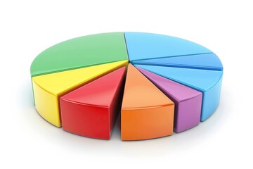 Obraz premium Market Share Report: Pareto Principle in Market Graphs and Pie Charts