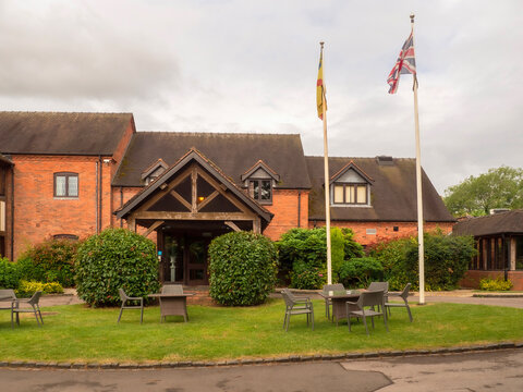 Acton Trussell, UK - Saturday 6th July 2024: The entrance to the conference centre at the Moat House Hotel