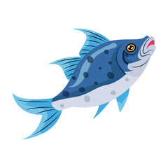 A flat style icon of bass animal 


