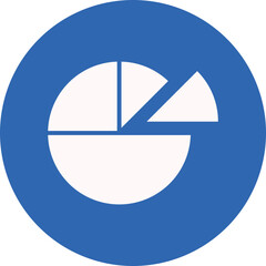 Pie chart glyph circle icon