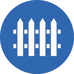 Fence glyph circle icon