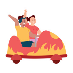 roller coaster happy people