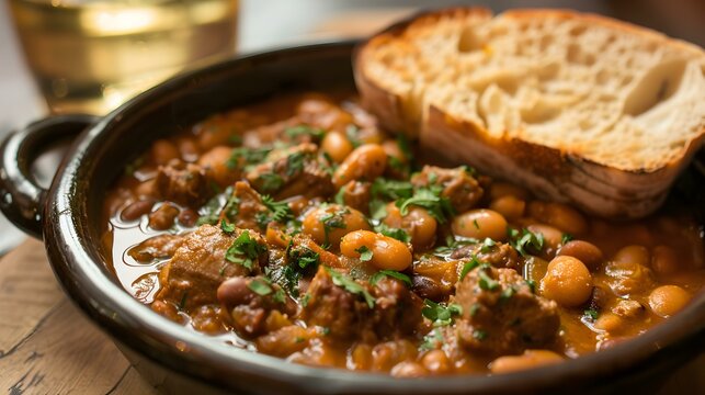 Caparrones beans riojan style stewed with pieces