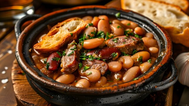 Caparrones beans riojan style stewed with pieces picture