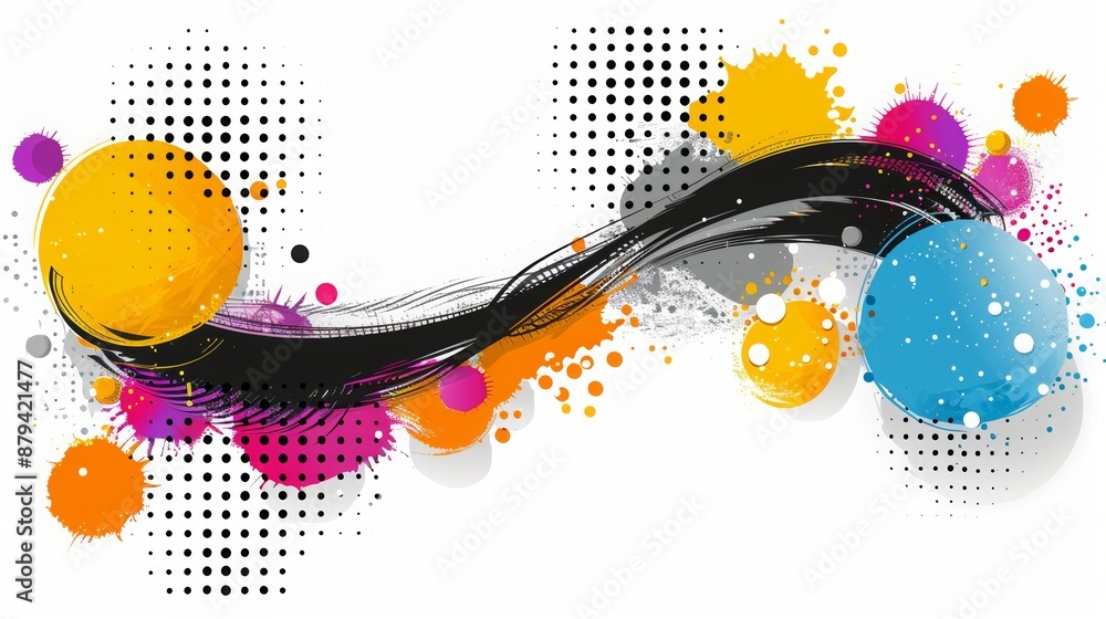 Poster colorful gradient fluid flow shape background, abstract background with the colorful mesh color and 