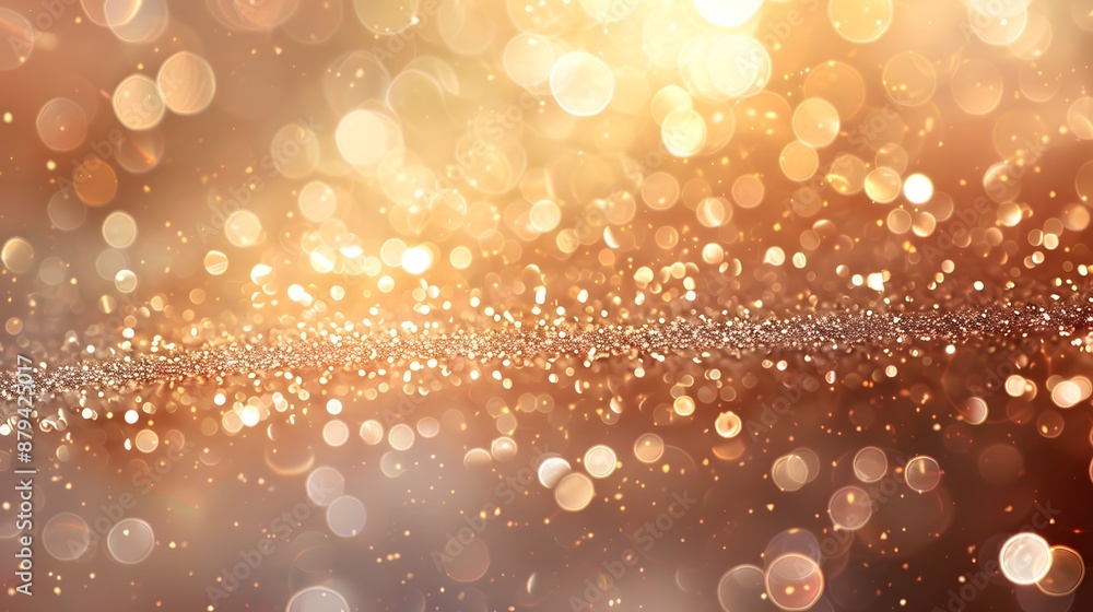 Poster Golden Bokeh Lights Creating a Magical and Festive Atmosphere