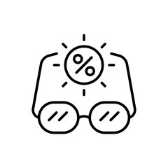 Summer sale outline icons, minimalist vector illustration ,simple transparent graphic element .Isolated on white background