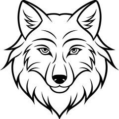 Intricate Wolf Head Line Art Vector Illustration Bundle - Perfect for Logos, Tattoos, and More.