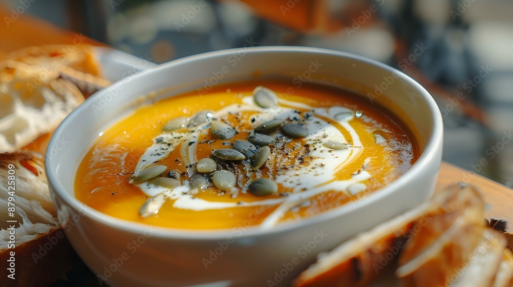 Poster pumpkin soup is creamy and flavorful image