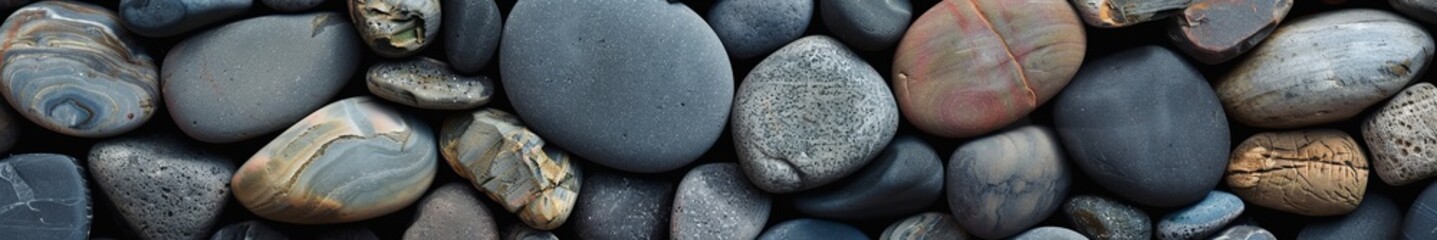 Obraz premium sea ​​stones widescreen background.